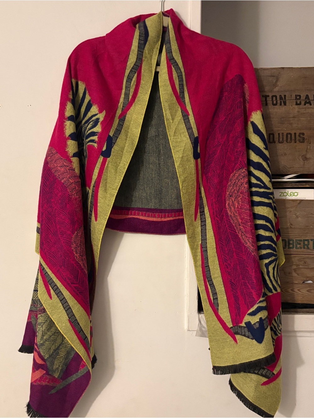 Designer Inspired Zebra Pegasus Large Scarf Wrap Pashmina Wool Silk Cotton Blend